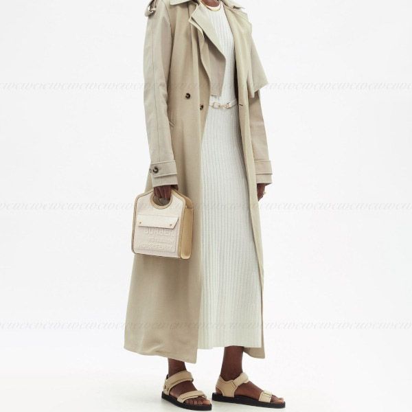 関送込バーバリー ショルダーバッグ コピー☆ポケット ミニクロスボディバッグ ベージュ 1418152